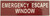 EMERGENCY ESCAPE WINDOW SIGN - RED ALUMINIUM HEAVY DUTY