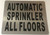 Automatic Sprinkler All Floors   Signage