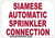 Automatic Sprinkler Connection - Reflective !!!  Signage
