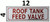 ROOF Tank Feed Valve   Fire Department Sign