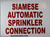 Siamese Automatic Sprinkler Connection , Engineer Grade Reflective Aluminum   Signage