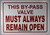 Sprinkler Valve DO NOT Close , Engineer Grade Reflective Aluminum   Safety Sign