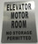 Elevator Motor Room Sign