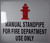 Manual Standpipe for FIRE Department USE ONLY , Engineer Grade Reflective Aluminum   Fire Department Sign