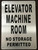 Elevator Machine Room SIGNAGE (Brushed Aluminium,) Potere d'argento Line
