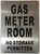 SIGN Gas Meter Room  (Brushed Aluminium,) Potere d'argento Line