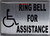ADA Ring Bell for Assistance with Symbol -   Fire Department Sign