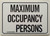 Maximum Occupancy Persons Hpd Sign
