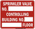 Sprinkler Valve Number Controlling Building  RED -  Sign