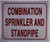Combination Sprinkler and Standpipe Sign