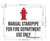 Manual Standpipe for FIRE DEP. US ONLY   Sign