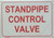 STANDPIPE CONTROL VALVE- Hpd Sign