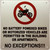 No E-Bike or Motorized Vehicle sign