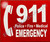 911 Emergency Sign
