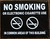 NYC Smoke Free Act Sign"No Smoking or Electric Cigarette Use" - in Common Area of This Building- Black Rock LINE