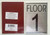 FLOOR 1 SIGN (BRUSHED Silver, 4x5.75, double sided tape)-Delicato line