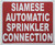 Siamese Automatic Sprinkler Connection   Signage