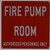 Sprinkler Valve Room  Sign
