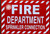 FIRE Department Sprinkler Connection Sign