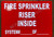 FIRE Sprinkler Riser Inside System Number of   Signage