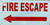 FIRE EscapeLeft Arrow  Hpd Sign