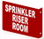 FIRE Sprinkler Riser Room Projection Sign- FIRE Sprinkler Riser Room 3D Sign