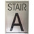 STAIR A SIGN (BRUSHED Silver, 4x5.75, double sided tape)-Delicato line