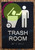 TACTILE HOTEL TRASH ROOM SIGN