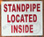 Standpipe Located Inside Sign