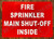 FIRE Sprinkler Main Shut-Off Inside Hpd Sign