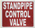 Standpipe Control Valve Sign -