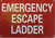 EMERGENCY ESCAPE LADDER Hpd Sign