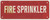 FIRE SPRINKLER  Hpd Sign