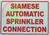 SIAMESE AUTOMATIC SPRINKLER CONNECTION  Hpd Sign
