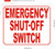 EMERGENCY GAS SHUT OFF SIGN