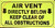 AIR VENT YELLOW SIGN