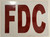 FDC WHITE   Fire Department Sign