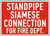 STANDPIPE SIAMESE CONNECTION FOR FIRE DEPARTMENT Hpd Sign