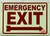 Photoluminescent EMERGENCY EXIT WITH RIGHT ARROW SIGN/GLOW IN THE DARK EMERGENCY EXIT WITH RIGHT ARROW SIGN