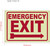 Photoluminescent EMERGENCY EXIT WITH RIGHT ARROW /GLOW IN THE DARK EMERGENCY EXIT WITH RIGHT ARROW   Signage
