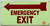 Photoluminescent EMERGENCY EXIT WITH ARROW left /GLOW IN THE DARK EMERGENCY EXIT WITH ARROW left   Signage