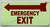 Photoluminescent EMERGENCY EXIT WITH ARROW left /GLOW IN THE DARK EMERGENCY EXIT WITH ARROW left   Fire Department Sign