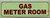 Photoluminescent GAS METER ROOM SIGN