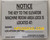 KEY TO ELEVATOR MACHINE ROOM sign (WHITE,Aluminium)