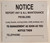 REPORT ANY & ALL MAINTENANCE PROBLEMS NOTICE (ALUMINUM SIGNS 7.5X8.5)-El blanco Line