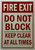 Fire Exit, Do Not Block, Keep Clear at all times Hpd Sign