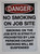 DANGER: NO SMOKING ON JOB SITE HPD SIGN