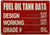 FUEL OIL TANK DATA Sign