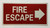 Fire Escape Sign RIGHT ARROW sign