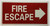 Fire EscapeRIGHT ARROW Hpd Sign